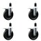 Service Caster 6'' Phenolic Swivel 1-3/8'' Expanding Stem Caster Set Total Lock Brake, 4PK SCC-EXTTL20S615-PHS-138-4 - alternate 1